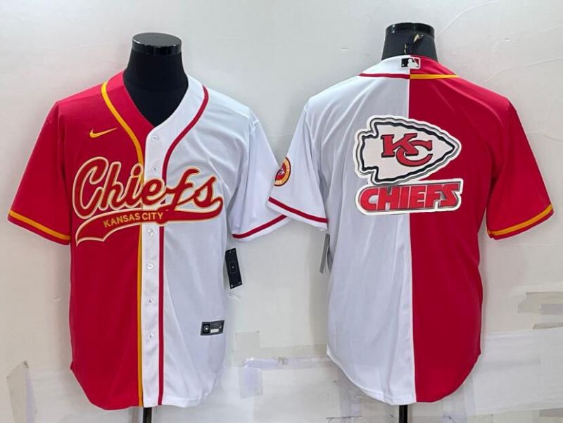 Cheap Men Kansas City Chiefs Blank Red white 2022 Nike Co branded NFL Jerseys